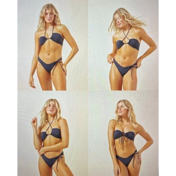 L*Space Dawn Bikini Top in Black Convertible Size Large - Picture 3 of 3